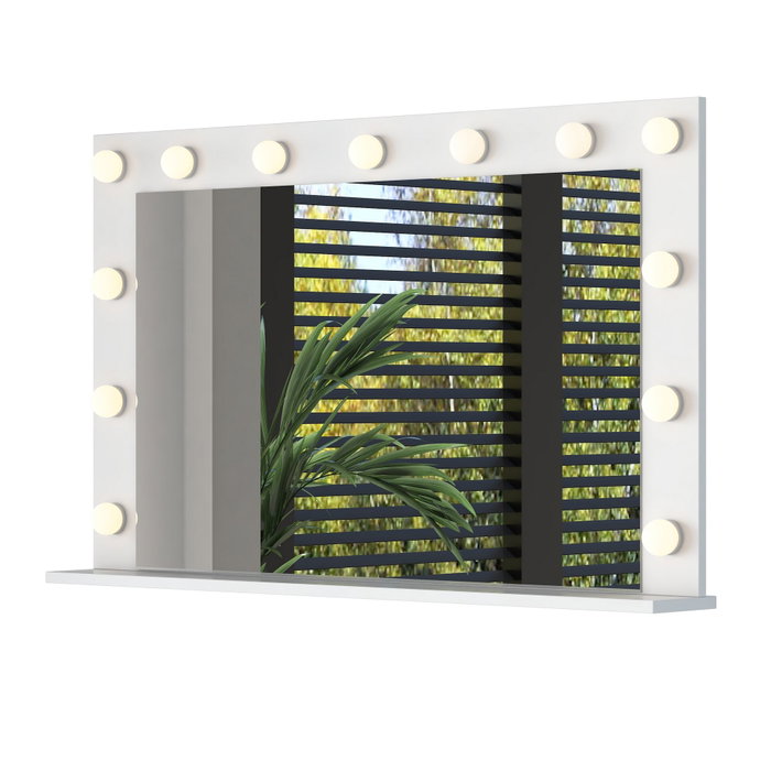 Hanah Home Mesa de Maquillaje Blanca con 13 Focos